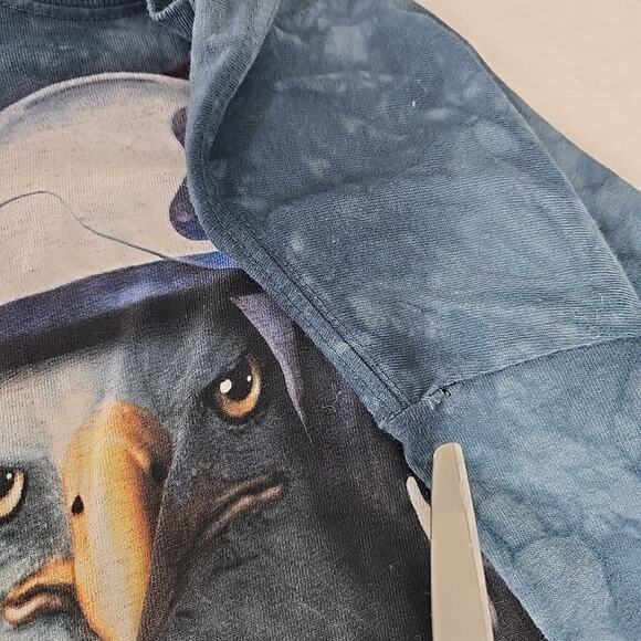 The Mountain Eagle Patriot‎ Pilot Tie-Dye TShirt XL Blue Vincent Hie Animal USA - Picture 7 of 7